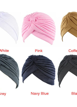 Hijab Women Elastic Stretchy Beanies Hat Bandanas Big Satin Bonnet Hijab Cap Hat For Musleim Womens Solid Color Muslim Turban Cap
