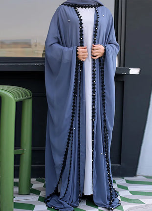 Abaya - Butterfly Abaya Kimono Dubai Kaftan Hijab Muslim Dress Turkish Islamic Clothing Abayas For Women Caftan Oman