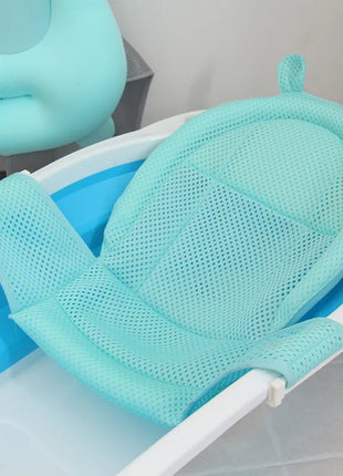Kids Accessories Portable Baby Shower Grid Cushion Bed Babies Infant Baby Bath Pad Non-Slip Bathtub Mat Newborn Baby Safety Security Bath Seat