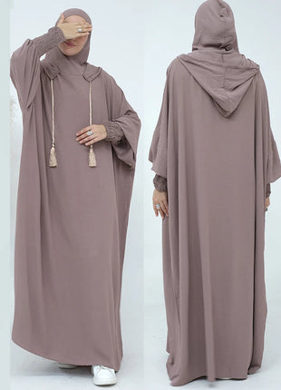 Dress Eid Muslim Dress for Women Eid Abaya Morocco Ramadan Jilbab Hooded Prayer Dresses Vestido Kaftan Islam Dubai Arab Long Robe 2024