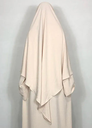 Jilbab-Prayer Outfit New One Layer Jazz Crepe Diamond Khimar High Quality Muslim EID Ramadan Islamic Clothing Tie Back Prayer Hijab Dropshipping