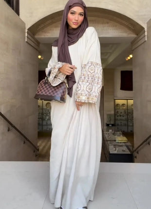 Dress Eid Muslim for Abayas Women Print dress Ramadan vintage Jalabiya Party Arabic Dresses long Sleeve Kaftan Vestidos Long Robe