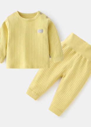 Babies Outfits Autumn Winter Thermal Underwear Suit Baby Clothing Sets Boys Girls Pajama Sets Baby Warm Sleepwear Candy Colors Kids Clothes