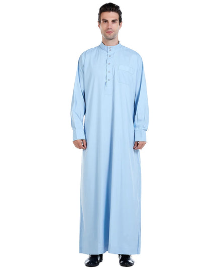 Jubbas Muslim Men Thobe Jubba Robe Long Sleeve Saudi Arab Kaftan Dress Islamic Abaya Loose Middle East Jubba Caftan Costumes Daffah New