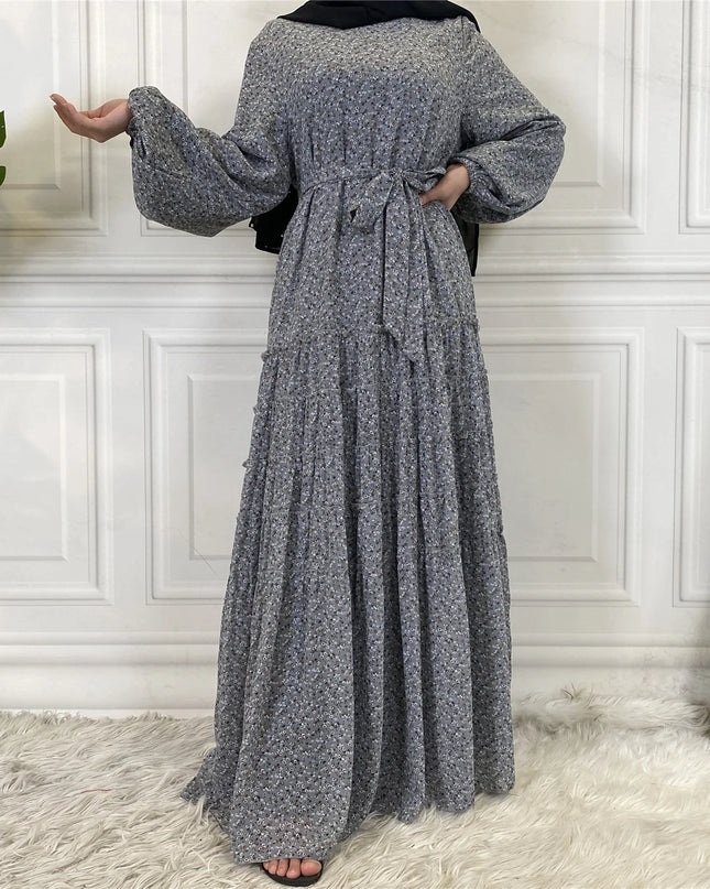 Dress For Women Kaftan Moroccan Broken Flower Abaya Hijab  Muslim Turkish Veiling Clothing Outer Banks