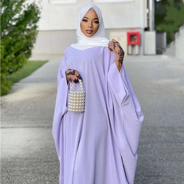 Dress - Muslim Women Hijab Dress Prayer Clothes Batwing Abaya Matching Head Cover Scarf Islam Jilbeb Dubai Turkey Saudi Jilbaab Robe