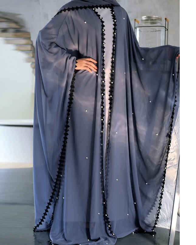 Abaya -  Butterfly Abaya Kimono Dubai Kaftan Hijab Muslim Dress Turkish Islamic Clothing Abayas For Women Caftan Oman