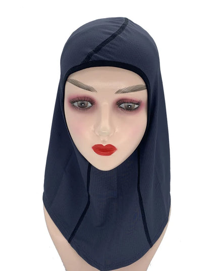 Outwear Women's Sports Hijab Scarf one-Piece Mesh Jersey Muslim Headscarf islamic Turban Caps Breathable Stretchy Non-Slip workout hijab