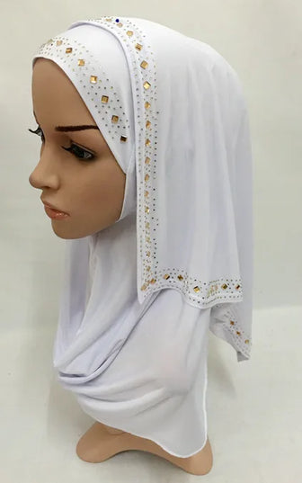 Hijab Fashion Rhinestone Women Lady Muslim Wrap Style Hijab Islamic Scarf Arab Shawls Headwear