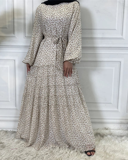 Dress For Women Kaftan Moroccan Broken Flower Abaya Hijab  Muslim Turkish Veiling Clothing Outer Banks