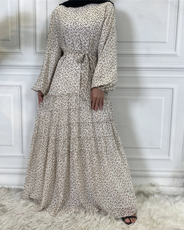 Dress For Women Kaftan Moroccan Broken Flower Abaya Hijab  Muslim Turkish Veiling Clothing Outer Banks