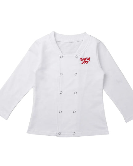 Babies Outfits Toddler Boys Girls Cook Chef Halloween Cosplay Outfits Baby Cook Chef Kitchen Uniform T-shirt Pants Hat Photography Costume