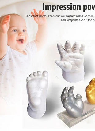 Kids Accessories- Baby Handprint  Accessories Footprint Kit 3D Plaster Casting Keepsake hand babies foot  lembrancinha de baby baby souvenirs