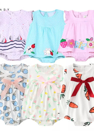 Babies Outfits - Baby Rompers Summer Baby Girls Clothing Sets Cute Newborn Baby Clothes Toddler Baby Girl Clothes Roupa Infant Jumpsuits