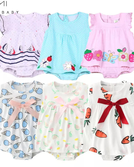 Babies Outfits - Baby Rompers Summer Baby Girls Clothing Sets Cute Newborn Baby Clothes Toddler Baby Girl Clothes Roupa Infant Jumpsuits