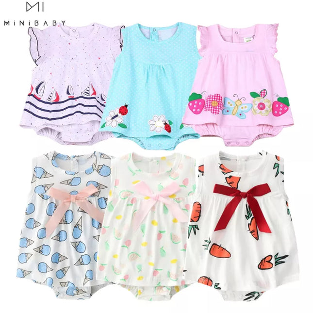 Babies Outfits - Baby Rompers Summer Baby Girls Clothing Sets Cute Newborn Baby Clothes Toddler Baby Girl Clothes Roupa Infant Jumpsuits