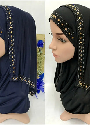 Hijab Fashion Rhinestone Women Lady Muslim Wrap Style Hijab Islamic Scarf Arab Shawls Headwear
