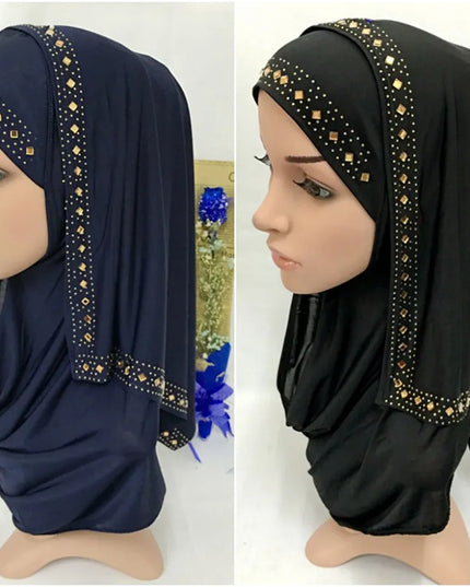 Hijab Fashion Rhinestone Women Lady Muslim Wrap Style Hijab Islamic Scarf Arab Shawls Headwear