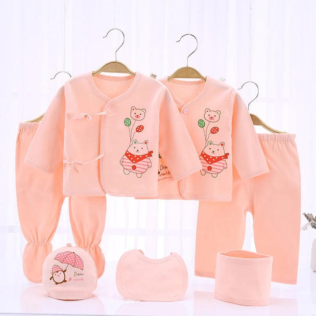 Babies Outfits Newborn Girl Clothing Baby Sets 7pcs/set 5pcs/set Shirts+Pants Rompers Suits for Children Infant Suits