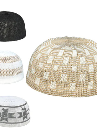 Men Hat Cap Muslim Islamic Prayer Hat Cotton Knitting Head Wear Hats New