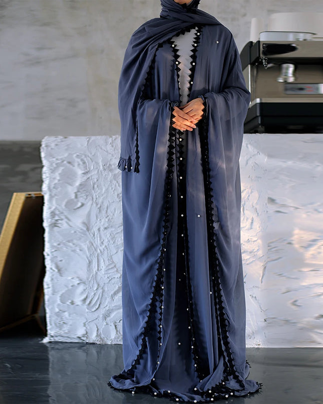 Abaya -  Butterfly Abaya Kimono Dubai Kaftan Hijab Muslim Dress Turkish Islamic Clothing Abayas For Women Caftan Oman