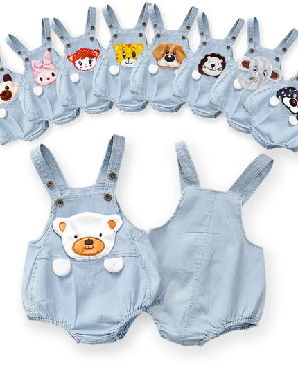 Babies Outfits DIIMUU Toddler Infant Boy Pants Denim Clothes Girls Overalls Dungarees Kids Baby Jumper Jeans Jumpsuit Clothing Outfits Shorts