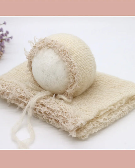 Kids Accessories Newborn Photography Props Blanket  Mohair  Wrap  Swaddling Photography Hat Backdrop Babies Photo Shoot Accessories