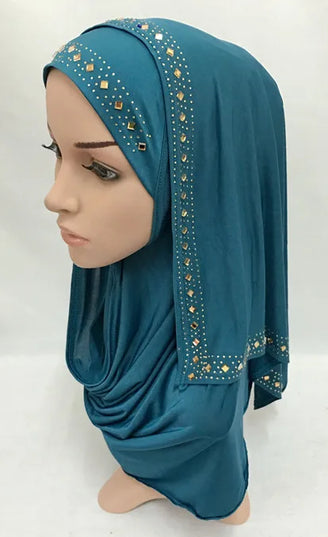 Hijab Fashion Rhinestone Women Lady Muslim Wrap Style Hijab Islamic Scarf Arab Shawls Headwear