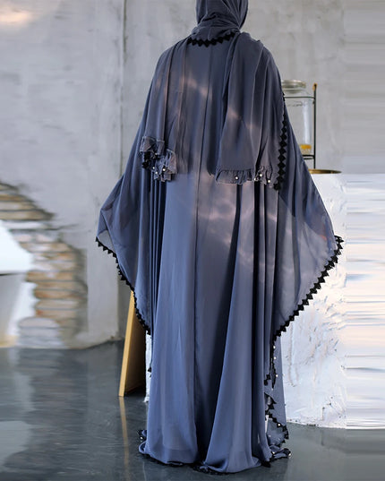 Abaya -  Butterfly Abaya Kimono Dubai Kaftan Hijab Muslim Dress Turkish Islamic Clothing Abayas For Women Caftan Oman