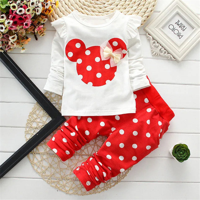 Babies Outfits Winter Girls Clothes Set T-shirt+pants 2 pcs Children's Clothing Fashion Baby OutSet Newborn Baby Cotton Suit