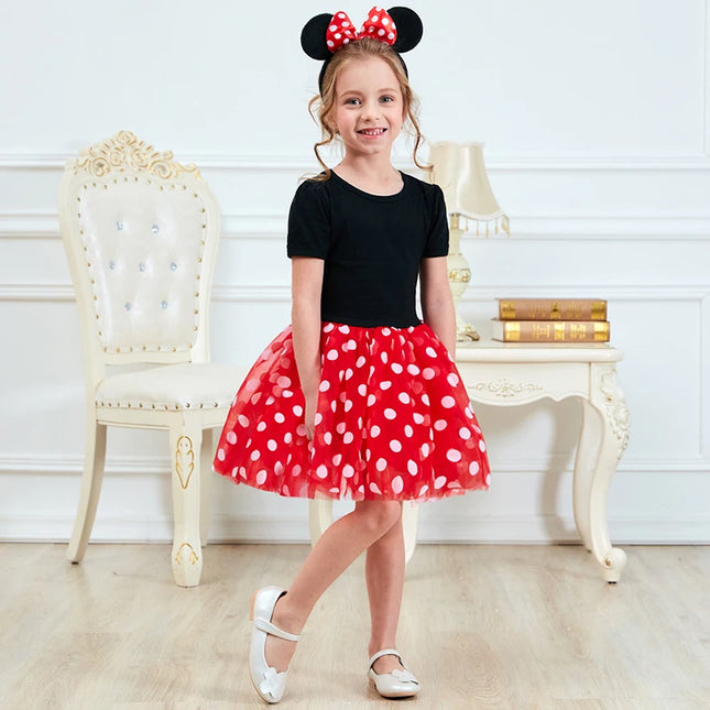 Kids Outfits New Kids Ballet Show Dress Princess Party Costume Infant Clothing Polka Dot Baby Clothes Birthday Girls tutu Dress with Headband