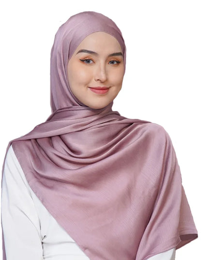 Hijab Pleated Crinkle Crepe Satin Chiffon Scarf Hijabs Luxury Women's Head Wraps Plain Shawl High Quality Long Foulard Scarves Echarpe