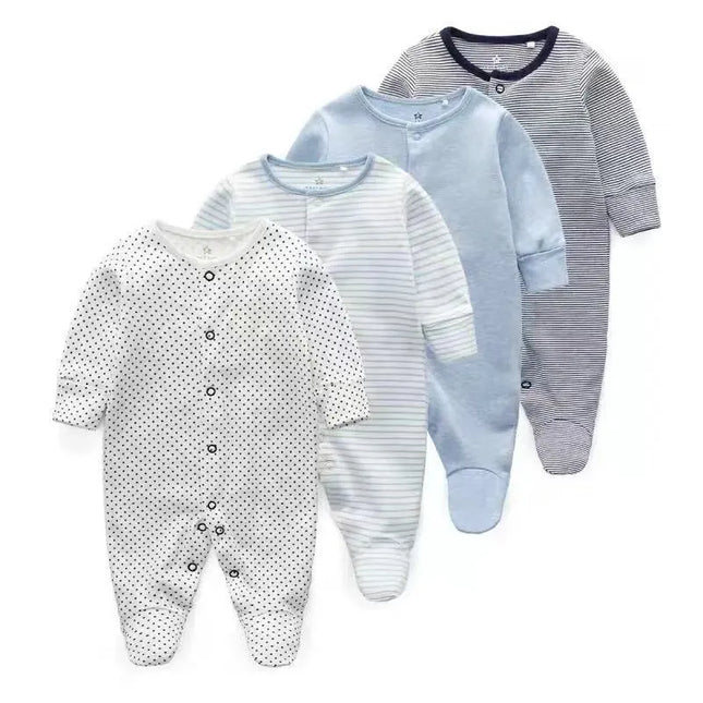 Babies Outfits Clothes Babies Girl Footed Pajamas Roupa Bebe 2 Pack Long Sleeve 3 6 9 12 Months Infant Boy Jumpsuits