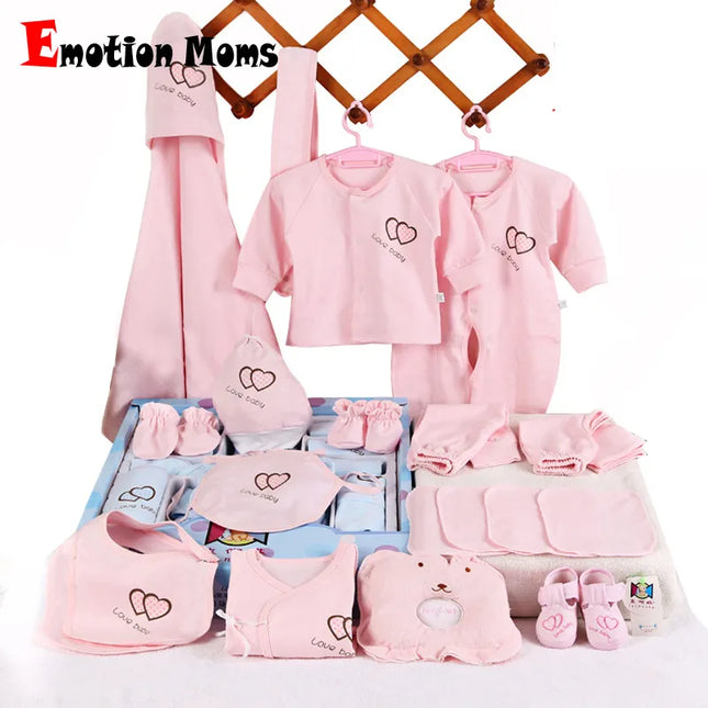 Babies Outfits Emotion Moms 22Pieces Newborn Baby Girls Clothing 0-6Months Infants Baby Clothes Girl Boys Clothing Baby Gift Set Without Box