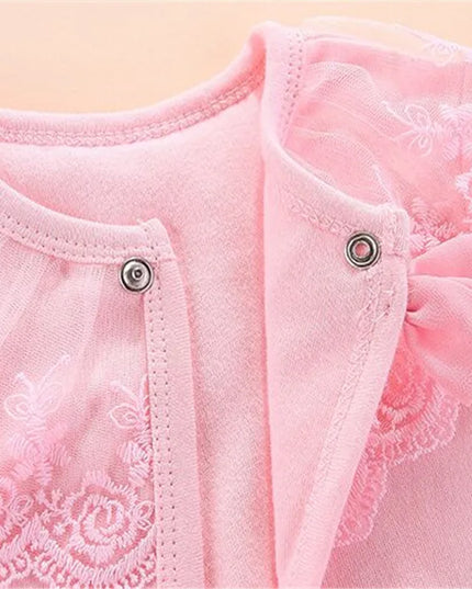 Babies Outfits Lawadka 100%Cotton Baby Coat Girl Bow Lace Princess Baby Coat Newborn Wedding Birthday Party Baby Girls Outerwear Baby Clothes