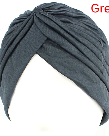 Hijab Women Elastic Stretchy Beanies Hat Bandanas Big Satin Bonnet Hijab Cap Hat For Musleim Womens Solid Color Muslim Turban Cap