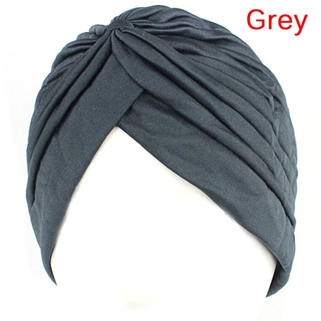 Hijab Women Elastic Stretchy Beanies Hat Bandanas Big Satin Bonnet Hijab Cap Hat For Musleim Womens Solid Color Muslim Turban Cap