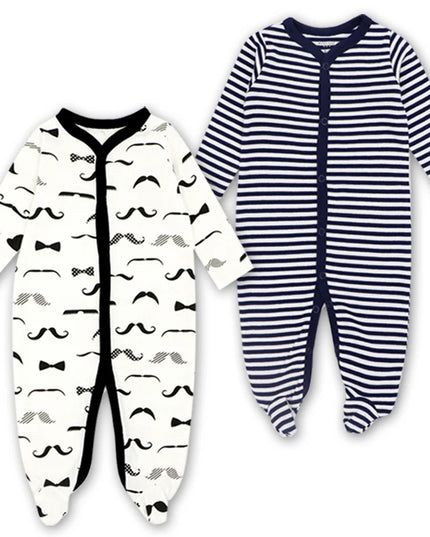 Babies Outfits Clothes Babies Girl Footed Pajamas Roupa Bebe 2 Pack Long Sleeve 3 6 9 12 Months Infant Boy Jumpsuits