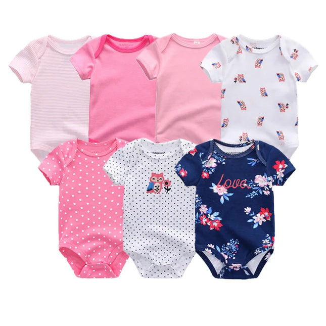 Babies Outfits Uniesx Newborn Baby Rompers Clothing 7Pcs/Lot Infant Jumpsuits 100%Cotton Children Roupa De Bebe Girls&Boys Baby Clothes