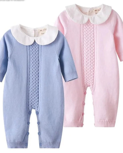 Babies Outfits Knitted Baby Romper Autumn Newborn Knitting Baby Clothes Woolen Long-sleeve Infant Baby Jumpsuit Overalls Baby Boys Girls Romper