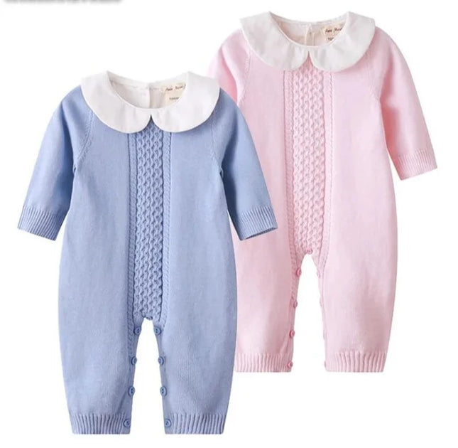 Babies Outfits Knitted Baby Romper Autumn Newborn Knitting Baby Clothes Woolen Long-sleeve Infant Baby Jumpsuit Overalls Baby Boys Girls Romper