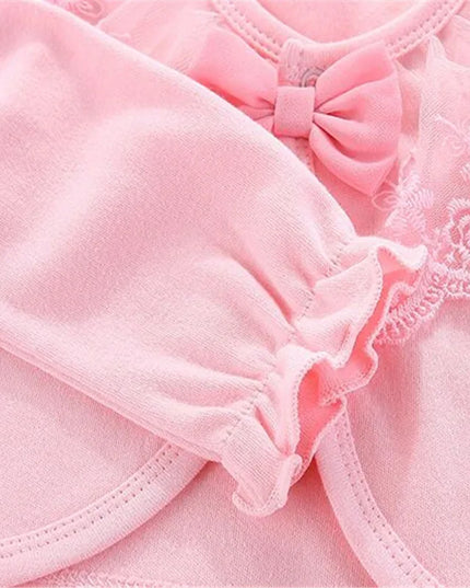 Babies Outfits Lawadka 100%Cotton Baby Coat Girl Bow Lace Princess Baby Coat Newborn Wedding Birthday Party Baby Girls Outerwear Baby Clothes