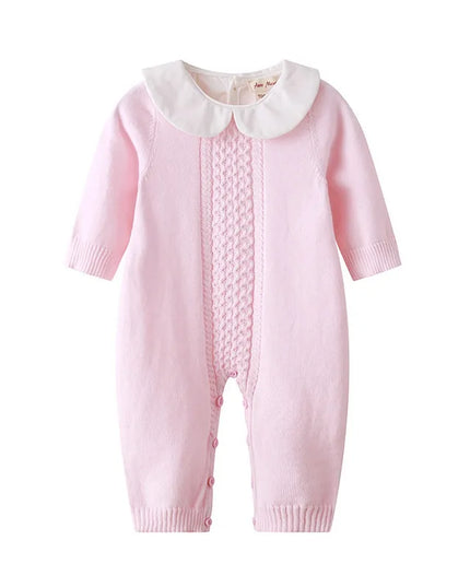 Babies Outfits Knitted Baby Romper Autumn Newborn Knitting Baby Clothes Woolen Long-sleeve Infant Baby Jumpsuit Overalls Baby Boys Girls Romper