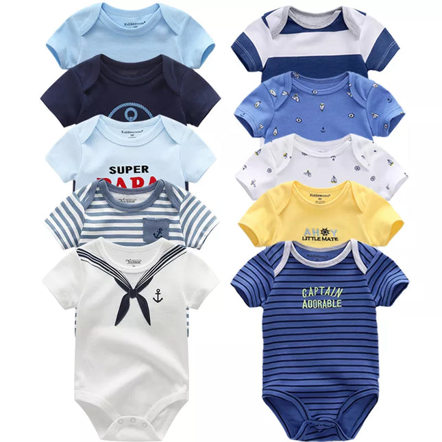 Babies Outfits 5Pcs High Quality Infant Jumpsuit Baby clothes Short sleeves Boys' Clothing Set Newborn bodysuits 2022 Summer Body Baby girls