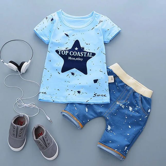 Babies Outfits Summer 1 year newborn boy baby gentleman suit clothes sets for boy baby clothes outfits casual sports outerwear 2pcs cowboy sets