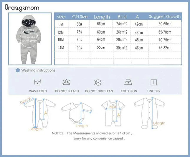 Babies Outfits  Spring Baby Rompers Newborn Cotton Tracksuit Clothing Baby Long Sleeve Hoodies Infant Boys Girls Jumpsuit Baby Clothes Boy