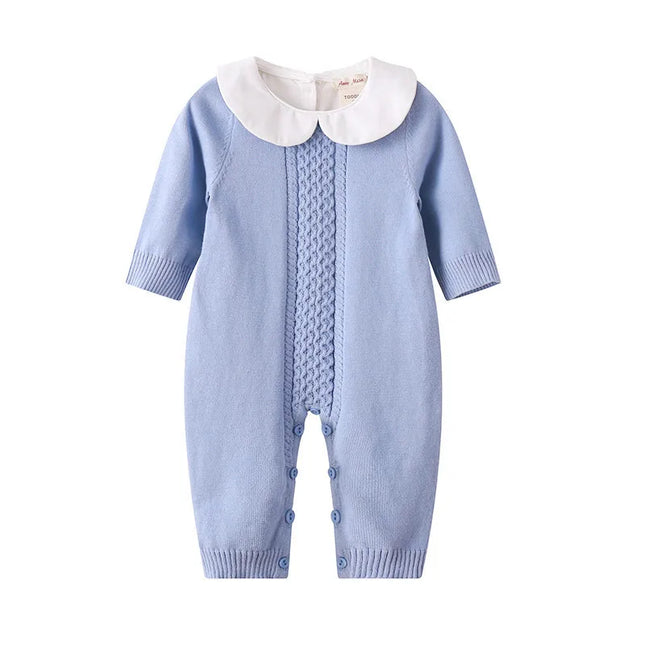 Babies Outfits Knitted Baby Romper Autumn Newborn Knitting Baby Clothes Woolen Long-sleeve Infant Baby Jumpsuit Overalls Baby Boys Girls Romper