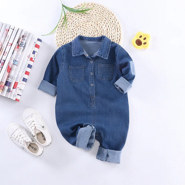 Babies Outfits Soft Denim Baby Romper giraffe Infant Newborn Jumpsuit Babies Boy Girls Costume Cowboy Fashion Jeans Children rompers RM19013