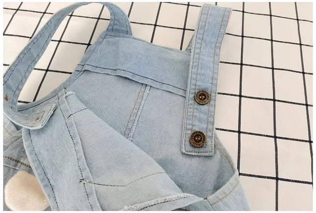 Babies Outfits DIIMUU Toddler Infant Boy Pants Denim Clothes Girls Overalls Dungarees Kids Baby Jumper Jeans Jumpsuit Clothing Outfits Shorts