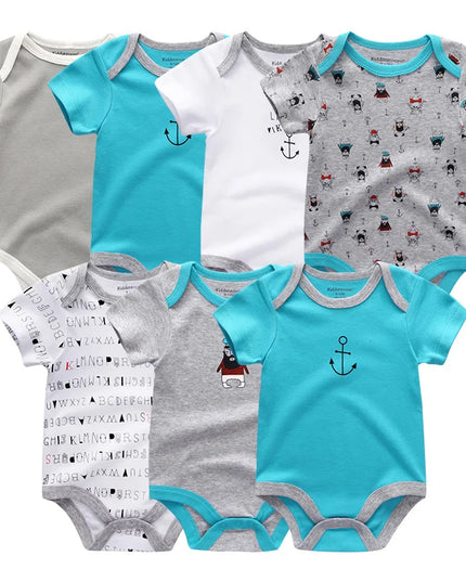 Babies Outfits Uniesx Newborn Baby Rompers Clothing 7Pcs/Lot Infant Jumpsuits 100%Cotton Children Roupa De Bebe Girls&Boys Baby Clothes